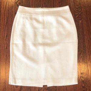 Ann Taylor White stretch knit pencil skirt